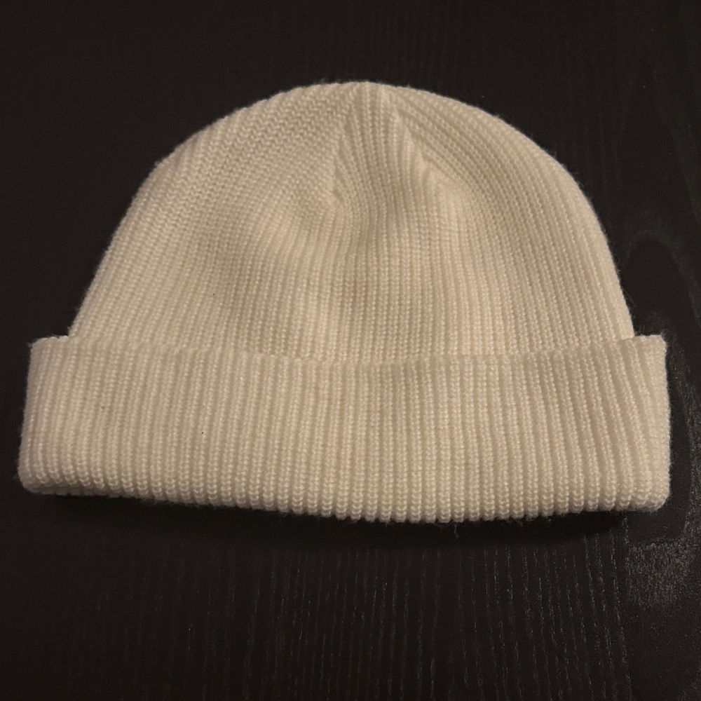 Classic White Knit Beanie